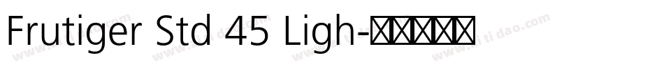 Frutiger Std 45 Ligh字体转换